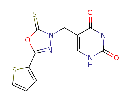 5-(5-Thiophen-2-yl-2-thioxo-[1,3,4]oxadiazol-3-ylmethyl)-1H-pyrimidine-2,4-dione