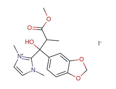 2-(1-Benzo[1,3]dioxol-5-yl-1-hydroxy-2-methoxycarbonyl-propyl)-1,3-dimethyl-3H-imidazol-1-ium; iodide