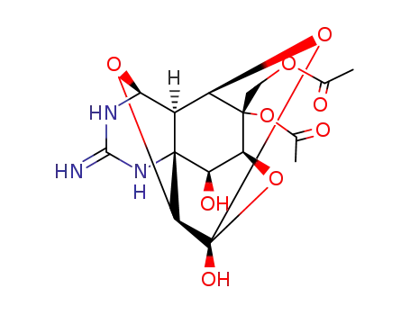 (5S)-8t-acetoxy-8c-acetoxymethyl-2-amino-(3at,7at,10bt)-3a,7a,8,9,10,10b-hexahydro-1(3)H-5r,10ac-cyclo-6c,9c-epioxido-[1,4]dioxepino[5,6,7-de]quinazoline-6,10c-diol