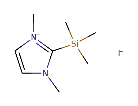 Molecular Structure of 91631-72-0 (1H-Imidazolium, 1,3-dimethyl-2-(trimethylsilyl)-, iodide)