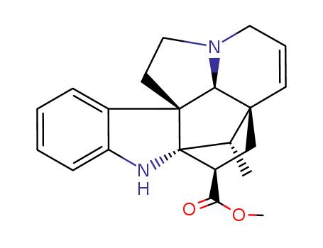 Molecular Structure of 41787-54-6 (2,20-Cycloaspidospermidine-3-carboxylic acid,6,7-didehydro-,methyl ester,(2R,3â,5R,12â,19R,20S)- )