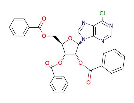(2R,3R,4R,5R)-2-((benzoyloxy)methyl)-5-(6-chloro-9H-purin-9-yl)tetrahydrofuran-3,4-diyl dibenzoate