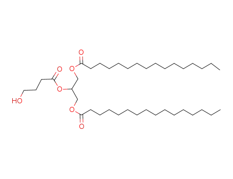 Molecular Structure of 185672-32-6 (Hexadecanoic acid, 2-(4-hydroxy-1-oxobutoxy)-1,3-propanediyl ester)