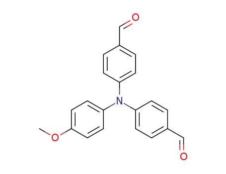 Molecular Structure of 149676-16-4 (Benzaldehyde, 4,4'-[(4-methoxyphenyl)imino]bis-)