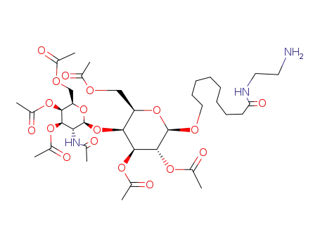 8-(2-aminoethyleneaminocarbonyl)-octyl 4-O-(2-acetamido-3,4,6-tri-O-acetyl-2-deoxy-β-D-galactopyranosyl)-2,3,6-tri-O-acetyl-β-D-galactopyranoside