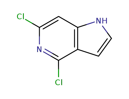 Molecular Structure of 67139-79-1 (4,6-DICHLORO-1H-PYRROLO-[3,2-C]-PYRIDINE)