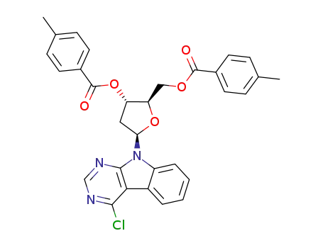 4-chloro-7-(2-deoxy-3,5-di-O-p-toluoyl-β-D-erythro-pentofuranosyl)-7H-pyrimido-[4,5-b]indole