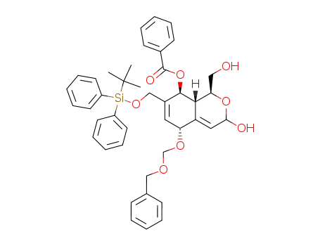 Benzoic acid (1S,5R,8S,8aR)-5-benzyloxymethoxy-7-(tert-butyl-diphenyl-silanyloxymethyl)-3-hydroxy-1-hydroxymethyl-3,5,8,8a-tetrahydro-1H-isochromen-8-yl ester