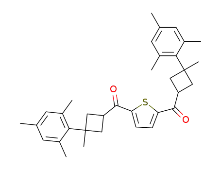 2,5-di[1-methyl-1-mesitylcyclobutane-3-yloyl]thiophene