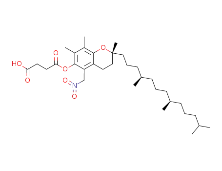 succinic acid 3,4-dihydro-5-nitromethyl-2,7,8-trimethyl-2-(4,8,12-trimethyltridecyl)-2H-1-benzopyran-6-yl monoester