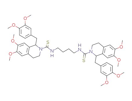 N,N'-[1,4-butane-{diyl-bis-(iminothiocarbonyl)}-bis-{1-(3,4-dimethoxybenzyl)-6,7-dimethoxy-1,2,3,4-tetrahydroisoquinoline}]