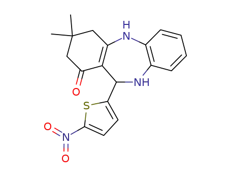 3,3-dimethyl-11-(5-nitrothiophen-2-yl)-2,3,4,5,10,11-hexahydro-1Hdibenzo[b,e][1,4]diazepin-1-one