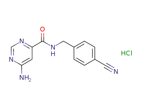 N-(4-cyanobenzyl)-6-aminopyrimidine-4-carboxamide hydrochloride