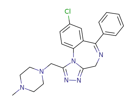 8-chloro-1-(4-methyl-piperazin-1-ylmethyl)-6-phenyl-4H-benzo[f][1,2,4]triazolo[4,3-a][1,4]diazepine