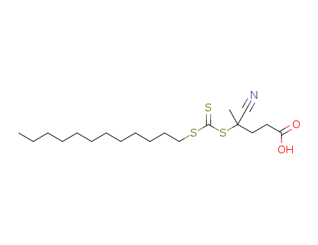 870196-80-8,4-Cyano-4-(dodecylsulfanylthiocarbonyl)sulfanylpentanoic acid, min. 97%,Pentanoic acid, 4-cyano-4-[[(dodecylthio)thioxomethyl]thio]-;