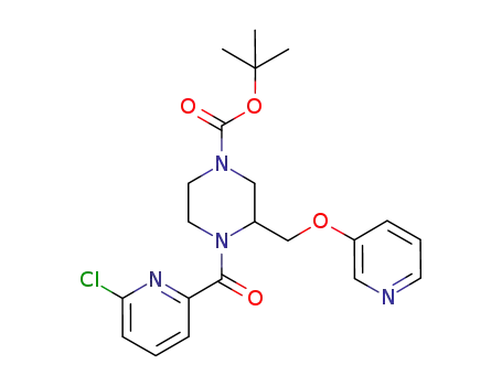 tert-butyl 4-(6-chloropicolinoyl)-3-((pyridin-3-yloxy)methyl)piperazine-1-carboxylate