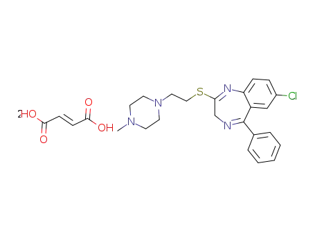2-[2-(4-methyl-1-piperazinyl)ethylthio]-5-phenyl-7-chloro-3H-1,4-benzodiazepine difumarate