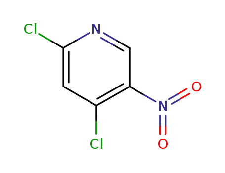 Molecular Structure of 4487-56-3 (Pyridine,2,4-dichloro-5-nitro-)