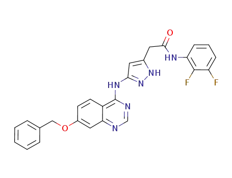 2-(3-{[7-(benzyloxy)quinazolin-4-yl]amino}-1H-pyrazol-5-yl)-N-(2,3-difluorophenyl)acetamide