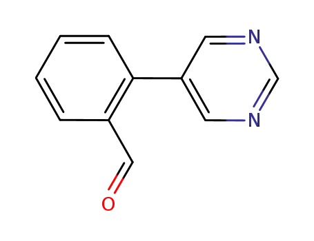 Molecular Structure of 640769-71-7 (2-(Pyrimidin-5-yl)benzaldehyde)
