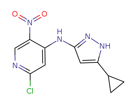 2-chloro-N-(5-cyclopropyl-1H-pyrazol-3-yl)-5-nitropyridin-4-amine