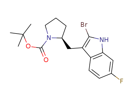 2-(2-bromo-6-fluoro-1H-indol-3-ylmethyl)-pyrrolidine-1-carboxylic acid tert-butyl ester