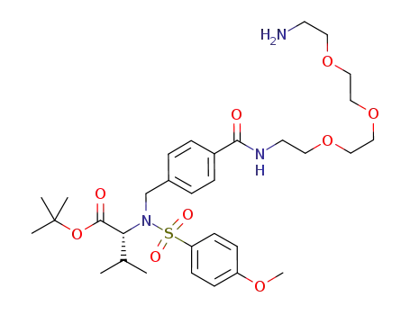 2-[[4-(2-{2-[2-(2-amino-ethoxy)-ethoxy]-ethoxy}-ethylcarbamoyl)-benzyl]-(4-methoxy-benzenesulfonyl)-amino]-3-methyl-butyric acid tert-butyl ester