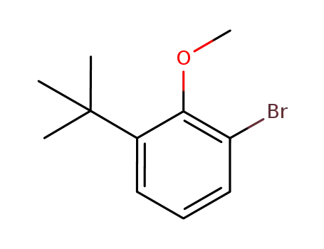 Molecular Structure of 1007375-07-6 (1-bromo-3-tert-butyl-2-methoxybenzene)