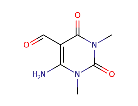 Molecular Structure of 54660-80-9 (6-AMINO-1,3-DIMETHYL-2,4-DIOXO-1,2,3,4-TETRAHYDROPYRIMIDINE-5-CARBALDEHYDE)