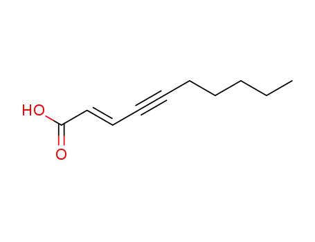 Molecular Structure of 78651-48-6 ((E)-2-decen-4-ynoic acid)