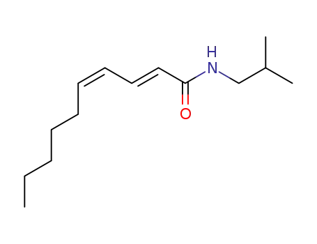 Molecular Structure of 639086-18-3 (2,4-Decadienamide, N-(2-methylpropyl)-, (2E,4Z)-)