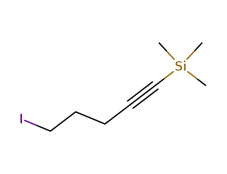 Molecular Structure of 35761-91-2 (Silane, (5-iodo-1-pentynyl)trimethyl-)