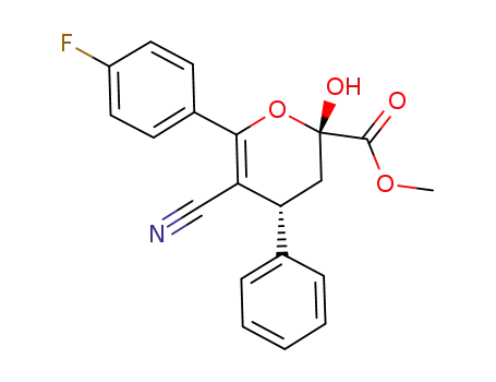 (2S,4R)-methyl-5-cyano-6-(4-fluorophenyl)-2-hydroxy-4-phenyl-3,4-dihydro-2H-pyran-2-carboxylate