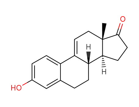 Molecular Structure of 1089-80-1 (1,3,5(10), 9(11)-ESTRATETRAEN-3-OL-17-ONE)
