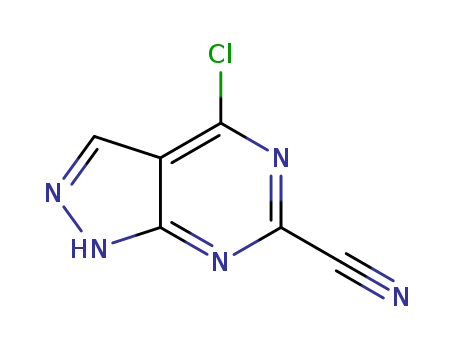 1H-Pyrazolo[3,4-d]pyrimidine-6-carbonitrile, 4-chloro-