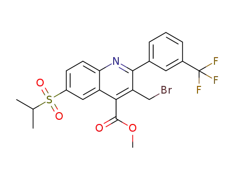 methyl 3-bromomethyl-6-[(1-methylethyl)sulfonyl]-2-[3-(trifluoromethyl)phenyl]-4-quinolinecarboxylate