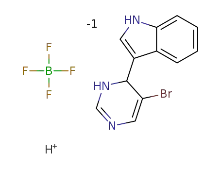 5-bromo-4-(1H-indol-3-yl)-3,4-dihydropyrimidin-1-ium tetrafluoroborate