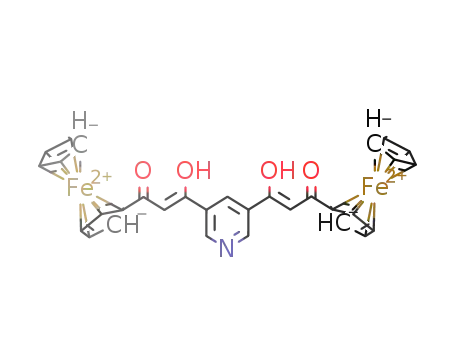 3,3'-(pyridine-3,5-diyl)bis(1-ferrocenyl-prop-2-en-3-ol-1-one)