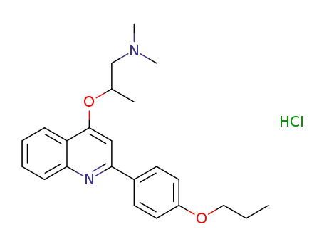 N,N-dimethyl-2-{[2-(4-propoxyphenyl)quinolin-4-yl]oxy}propan-1-amine hydrochloride