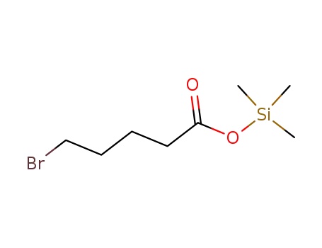 Molecular Structure of 71250-83-4 (Pentanoic acid, 5-bromo-, trimethylsilyl ester)
