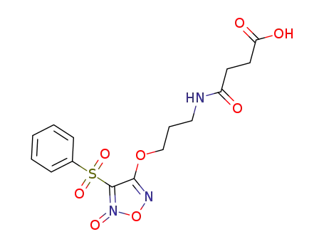 4-(3-(3-carboxypropanamido)propoxy)-3-(phenylsulfonyl)-1,2,5-oxadiazole-2-oxide