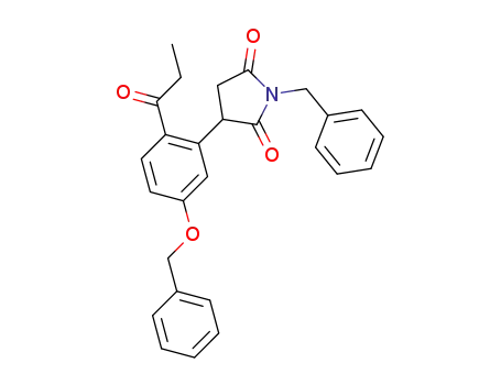 1-benzyl-3-(5-(benzyloxy)-2-propionylphenyl)pyrrolidine-2,5-dione
