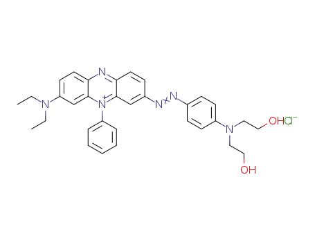 3-diethylamino-5-phenylphenazium-7-(4'-N,N-di(2-hydroxyethyl)azobenzene) chloride