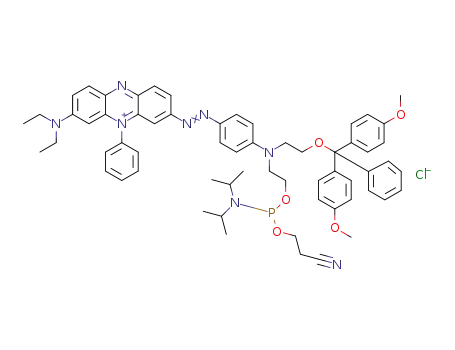 3-diethylamino-5-phenylphenazium-7-(4'-N,N-(2-O-(N,N'-diisopropyl-2-cyanoethylphosphite)ethyl))-(2-O-(4,4'-dimethoxytrityl)ethyl)azobenzene chloride
