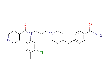 N-(3-(4-(4-carbamoylbenzyl)piperidin-1-yl)propyl)-N-(3-chloro-4-methylphenyl)piperidine-4-carboxamide