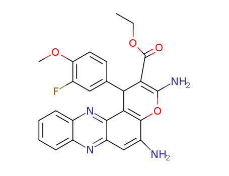 ethyl 3,5-diamino-1-(3-fluoro-4-methoxyphenyl)-1H-pyrano[3,2-a]phenazine-2-carboxylate