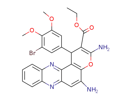 ethyl 3,5-diamino-1-(3-bromo-4,5-dimethoxyphenyl)-1H-pyrano[3,2-a]phenazine-2-carboxylate