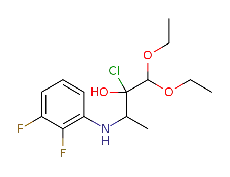 2-chloro-1,1-diethoxy-3-(2,3-difluorophenylamino)butan-2-ol