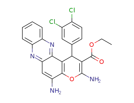 ethyl 3,5-diamino-1-(3,4-dichlorophenyl)-1H-pyrano[3,2-a]phenazine-2-carboxylate