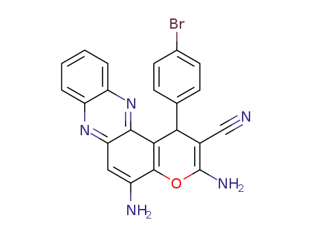3,5-diamino-1-(4-bromophenyl)-1H-pyrano[3,2-a]phenazine-2-carbonitrile